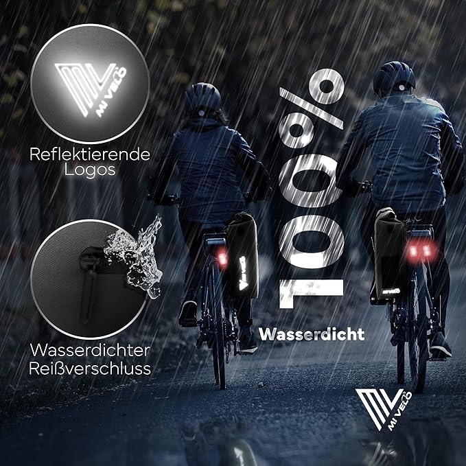 MIVELO 3-in-1 Packtasche - Gepäcktasche, Rucksack & Umhängetasche - 25L - wasserdicht & PVC-frei - abnehmbare Laptoptasche - Schwarz