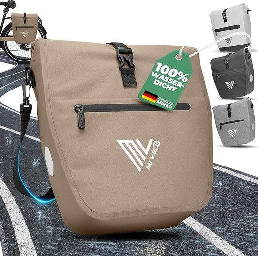 MIVELO Packtasche - Wasserdicht & Inkl. Schultergurt - 20 Liter - Sandbeige
