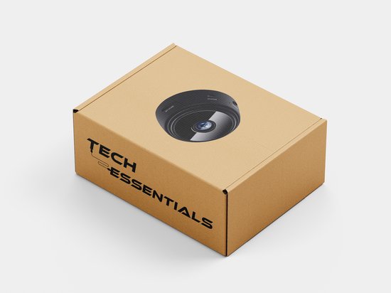 Tech Essentials Mini-Spionagekamera – 1080p – mit WLAN-App – Mikro-Überwachungskamera – für den Innenbereich – Spionage – Nannycam – Abhörgerät – Schwarz