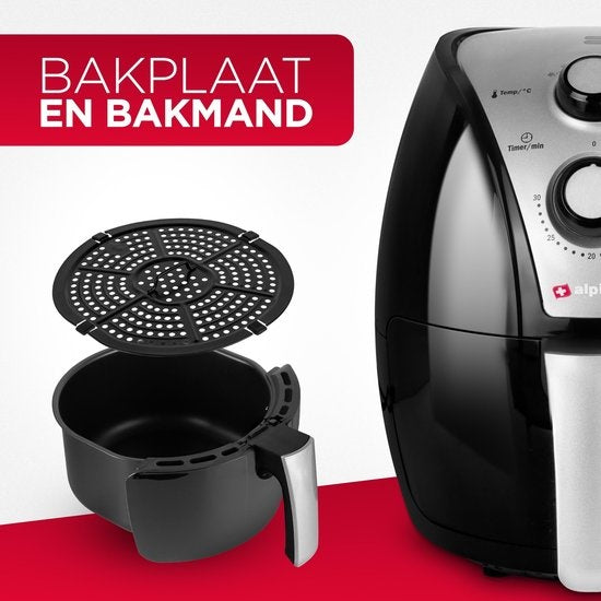 Alpina Airfryer XL - 3.2L - 80 bis 200°C - 1500W - Schwarz