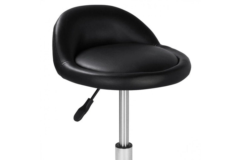 Yaheetech Friseurstuhl – auf Rollen – höhenverstellbar – 120 kg – 52 x 55,5–70 cm – Schwarz