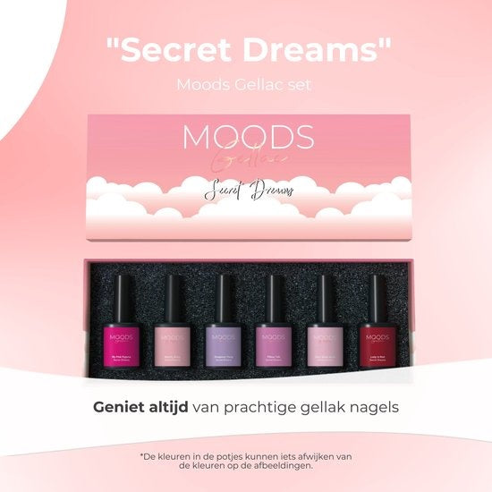 Moods Gellac 6-teiliges Set - Gel-Nagellack - 8ML - Secret Dreams - Gellac - Nägel - Gel Polish Starter Pack - Chic Colours