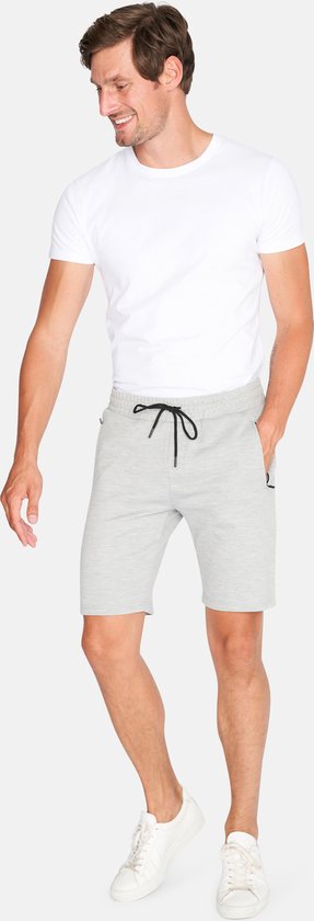 Mario Russo Mario Russo Pique Short grau melange