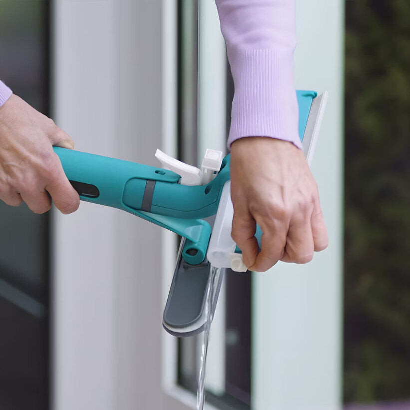 Livington WindowBuddy 3-in-1-Fensterreiniger mit Teleskopstiel und Schmutzwassertank