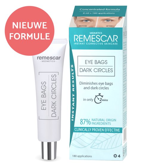 Remescar - Augencreme - Anti-Aging-Augencreme - beseitigt Schwellungen und dunkle Augenringe in nur 2 Minuten - 8 ml für bis zu 180 Anwendungen - Weiß