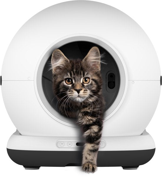 Automatisches Katzenklo – Selbstreinigendes Katzenklo – Inklusive App – Mit Katzenklo-Matte und 3 Rollen Auffangbeuteln – 82 l XXL – Zedar K1200