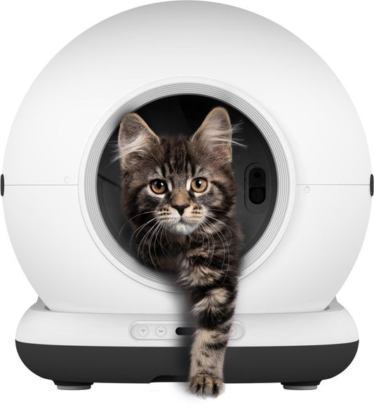 Automatisches Katzenklo – Selbstreinigendes Katzenklo – Inklusive App – Mit Katzenklo-Matte und 3 Rollen Auffangbeuteln – 82 l XXL – Zedar K1200