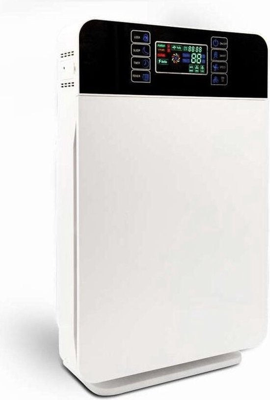 Livington AirPurifier – Luftreiniger 30 m² Weiß – 6-stufiges Filtersystem – HEPA-Filter, Aktivkohlefilter, UV-Filter, Ionisator