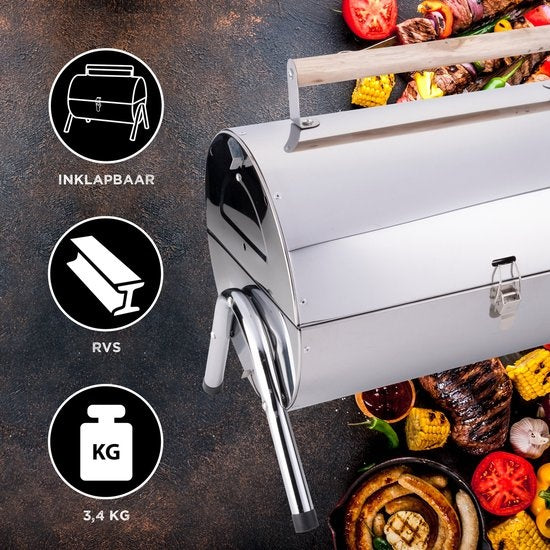 BBQ Collection tragbarer Holzkohlegrill - faltbar - 42x29.5x37cm
