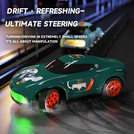Fuegobird RC-Auto – RC-Fahrzeug – Drift-Auto für den Schreibtisch – Mini – Hochgeschwindigkeit – blau