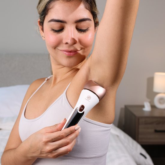 Beeperfect® - 6 in 1 Ladyshaver - zum epilieren/ rasieren/ trimmen - Wiederaufladbar - Wasserdicht - Weiß/Rosa