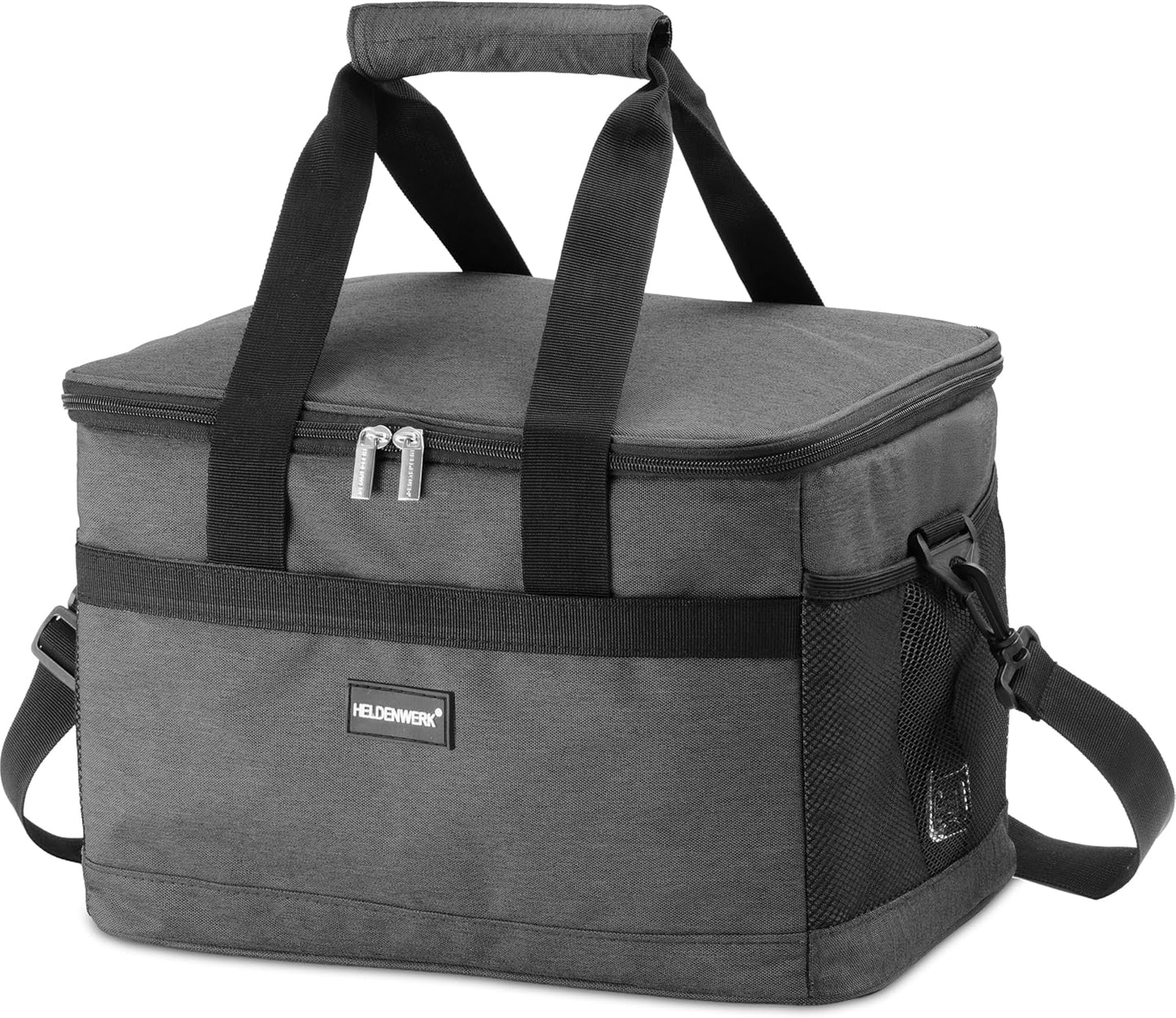 Heroic Große faltbare Kühltasche - Bis zu 12 Stunden Kühlleistung - Wasserdicht & Auslaufsicher - Mit 7 Fächern