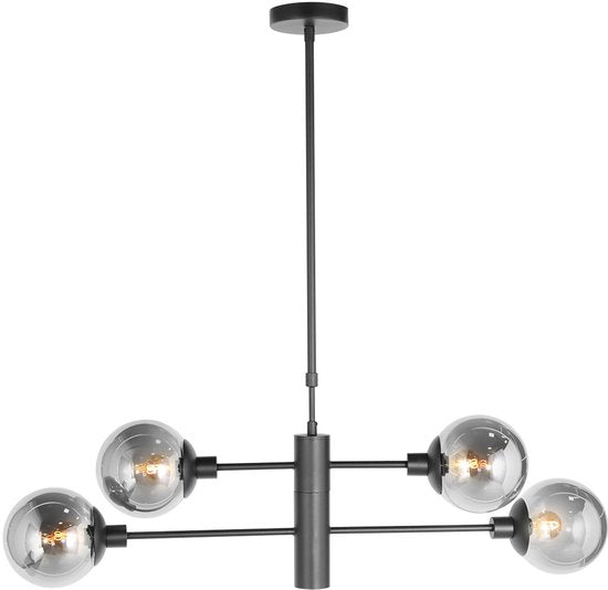 Steinhauer - Pendelleuchte - Constellation - schwarz - Metall - Ø 90cm - E14 - 3804ZW