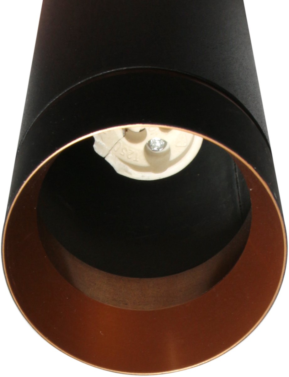 Mexlite Pendelleuchte DownLume - 5-flammig - Schwarzes Metall - Große Esstischlampe - GU10 - Modernes Design