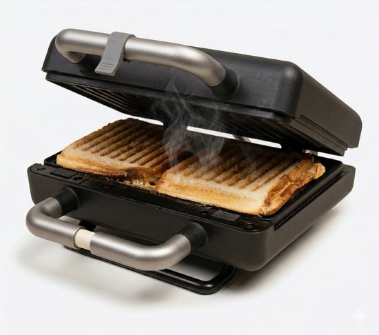 Gadgy Premium Sandwichtoaster für 2 Sandwiches – Schwarz – 3-in-1-Grill, Sandwich- und Waffeleisen – Austauschbare Platten – 600 W – Besonders leistungsstark – 2x Brüsseler Waffel – Croque Monsieur