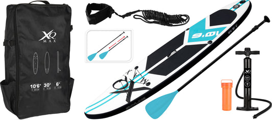 XQ Max Sup board 6-teiliges Set - 320 cm - Bis zu 150 kg - Blau Schwarz
