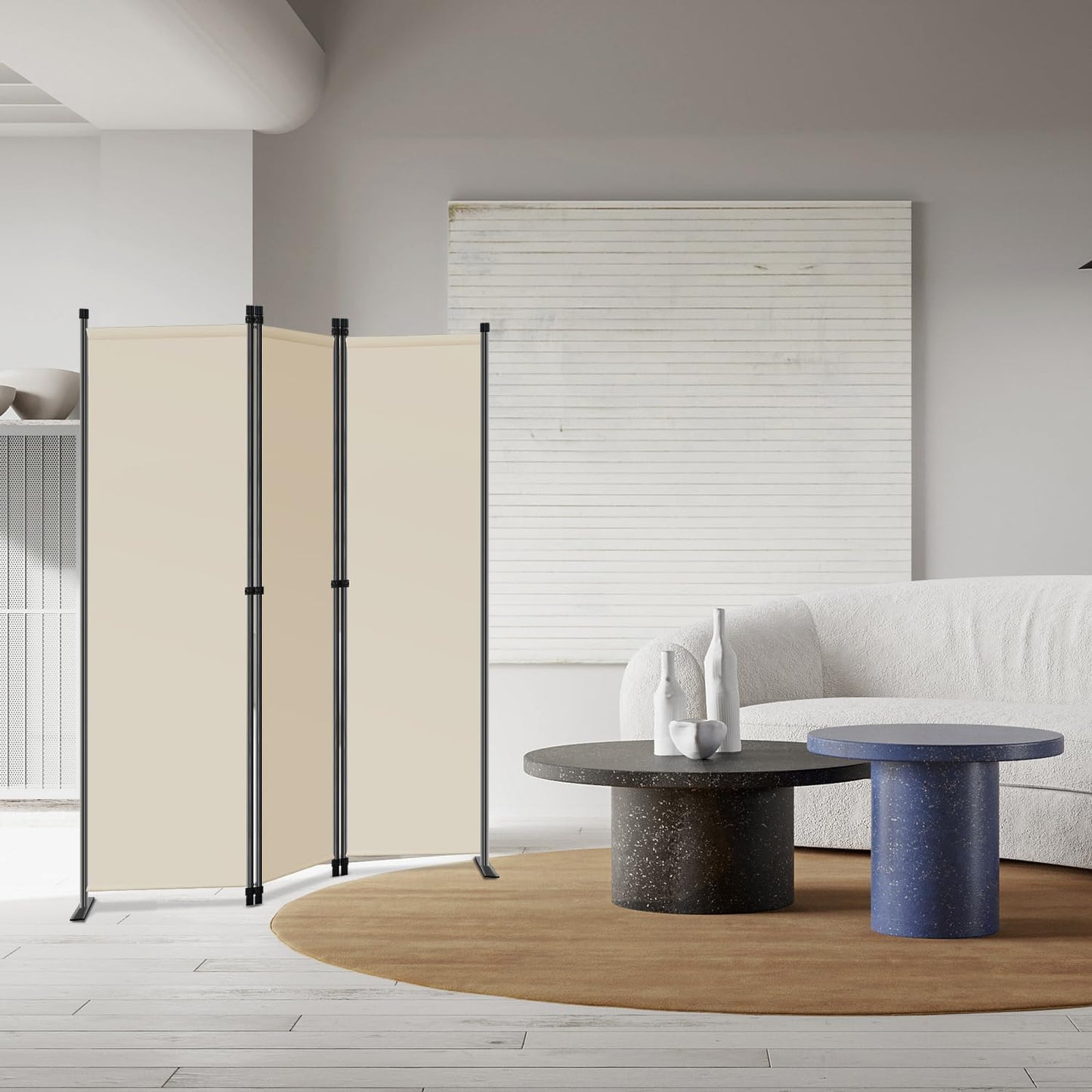 Angel Living Faltwand - 3 Paneele - 168 x 165 cm - Beige