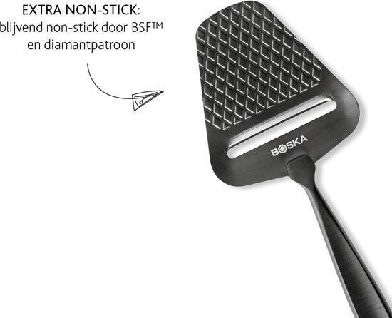 Boska Käsehobel Monaco+ Dark - Design-Käsehobel - Käsehobel für Hartkäse - Käsehobel dunkel - Edelstahl - Spülmaschinengeeigneter Käsehobel - Geschenktipp - Küchenutensilien - Küchenzubehör - 10 Jahre Garantie