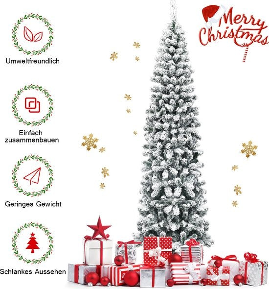 Coast Künstlicher Schnee -bedeckter Weihnachtsbaum mit 461 Zweigelalen 225 cm