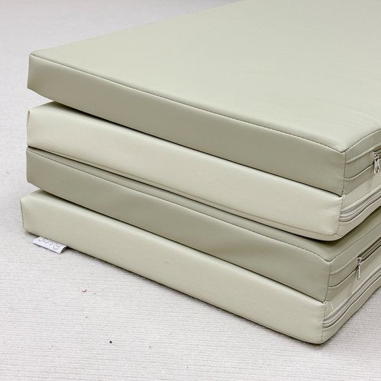 Sunny Dani Foam Spielmatte – Zusammenklappbare Schaumstoffmatte – Softplay – Weiche und sichere Spielmatte – Beige und Grau – Ab 3 Monaten