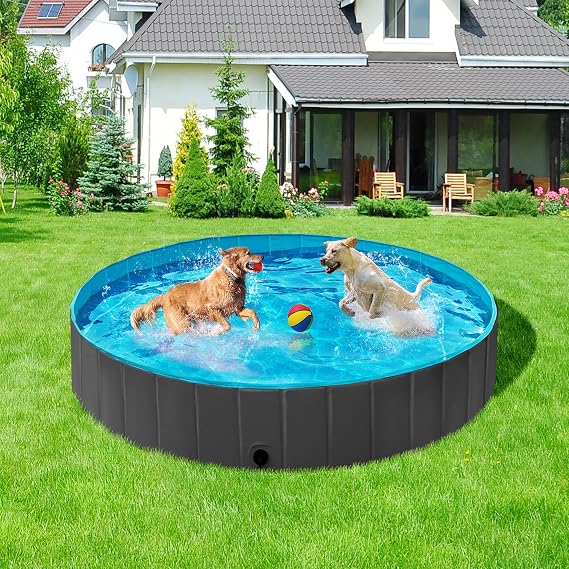 Yaheetech Faltbares Hundebad Ø 100/120/140/160 x 30 cm – PVC – rutschfest