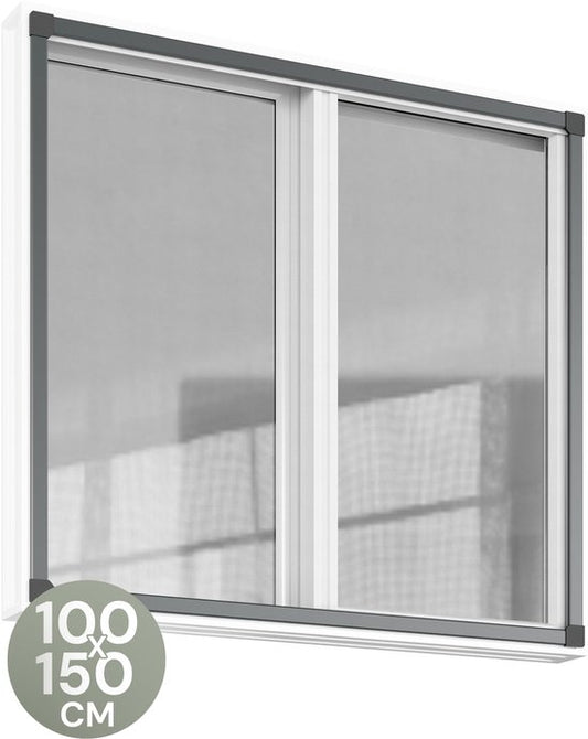 O'DADDY® Fenstergitter - 100x150 cm - Anpassungsfähiges Fliegengitter - Glasfaser - Drahtgeflecht - Insektenschutzgitter - Vielseitig und einfach zu montieren - Schwarz