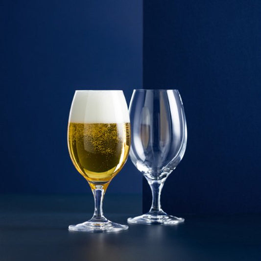 Biergläser, 2er-Set – 400 ml – Elegantes Design mit gezogenem Stiel – Luxuriöse Biergläser für Spezialbier und Lagerbier