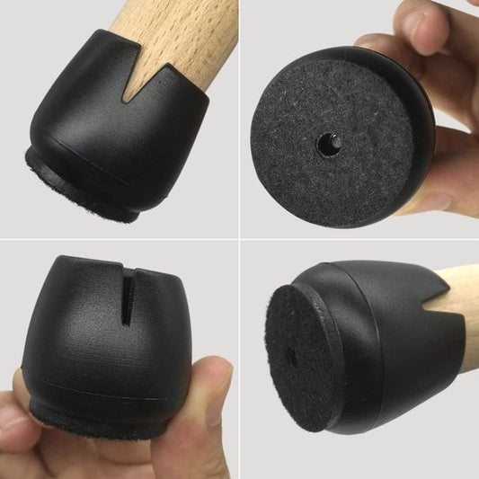 Stuhlbeinschoner Bodenschoner Ø12-16 mm - Stuhlbeinkappen Möbelkappen 24 Stück - Runde Stuhlkappen Bodenschoner Stühle - Schwarz
