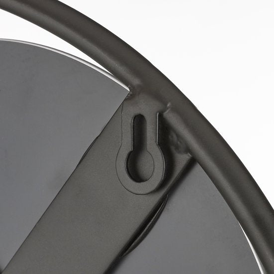 Mica Decorations Phoenix Wandspiegel - B11 x Ø39 cm - Metall - Schwarz