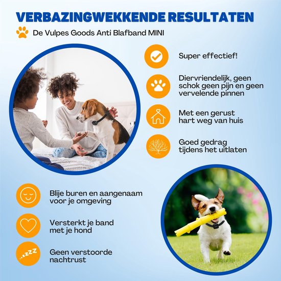 Vulpes Goods® - Anti-Bell-Halsband Mini Vulpes Goods® Anti-Bell-Halsband Mini - Erziehungshalsband ohne Schock - Anti-Bellgerät für kleine Hunde - wasserdicht - wiederaufladbar - Vibration und Audio