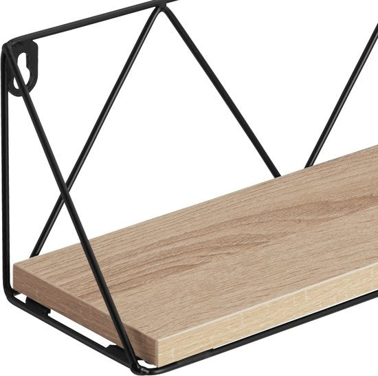 tectake - 2 Wandregale Rockport Industrie hellbraun - 404432