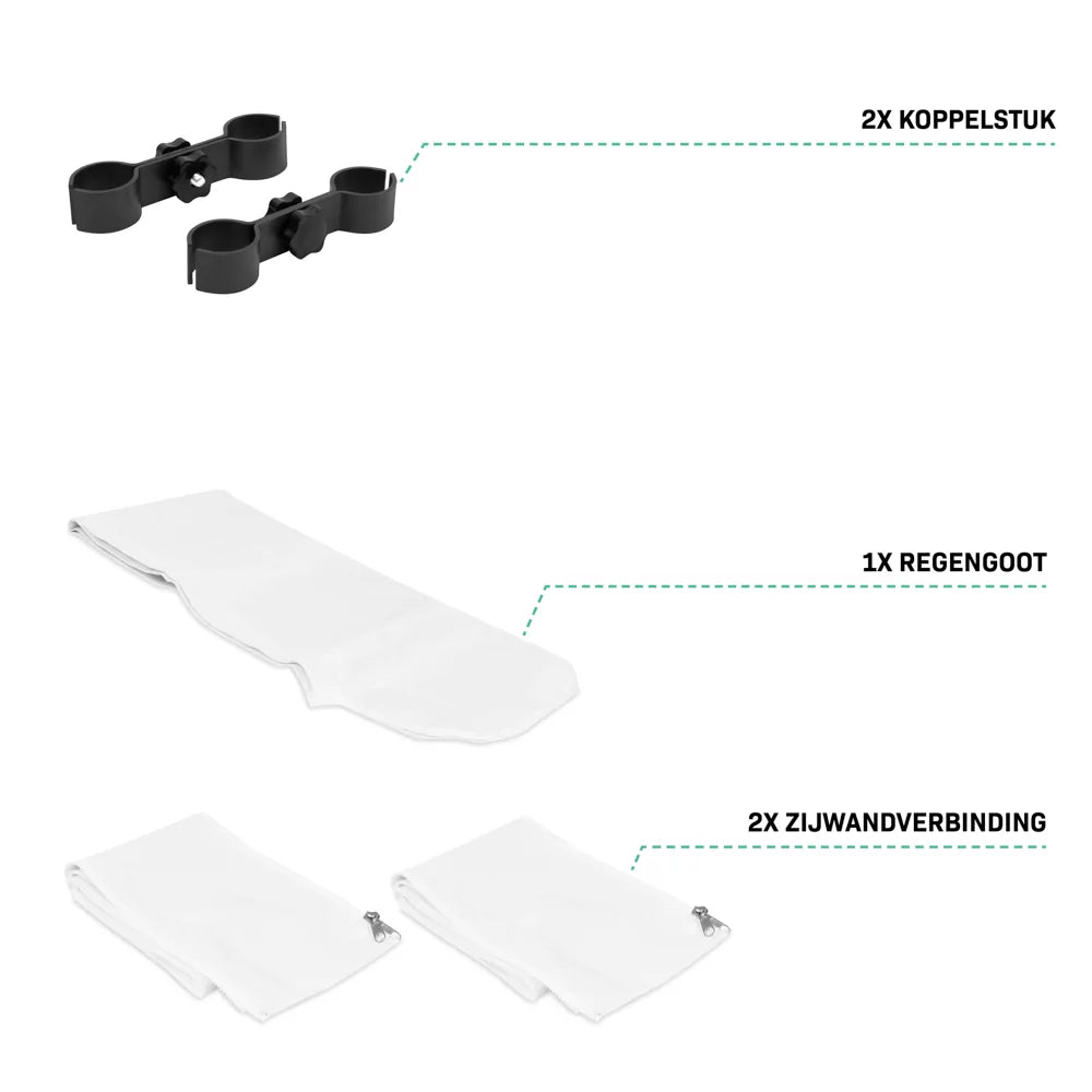 Vonroc Verbindungssystem für das Premium-Partyzelt PT502XX (3 × 4,5 m) – Weiß