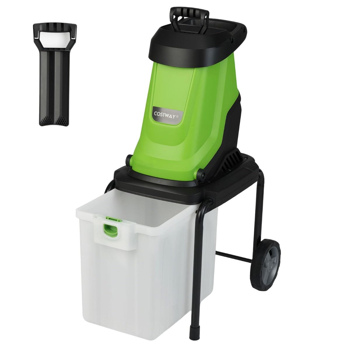Coast Elektrischer Gartenhäcksler – 2800-W-Motor – 50-Liter-Auffangbehälter – grün und schwarz
