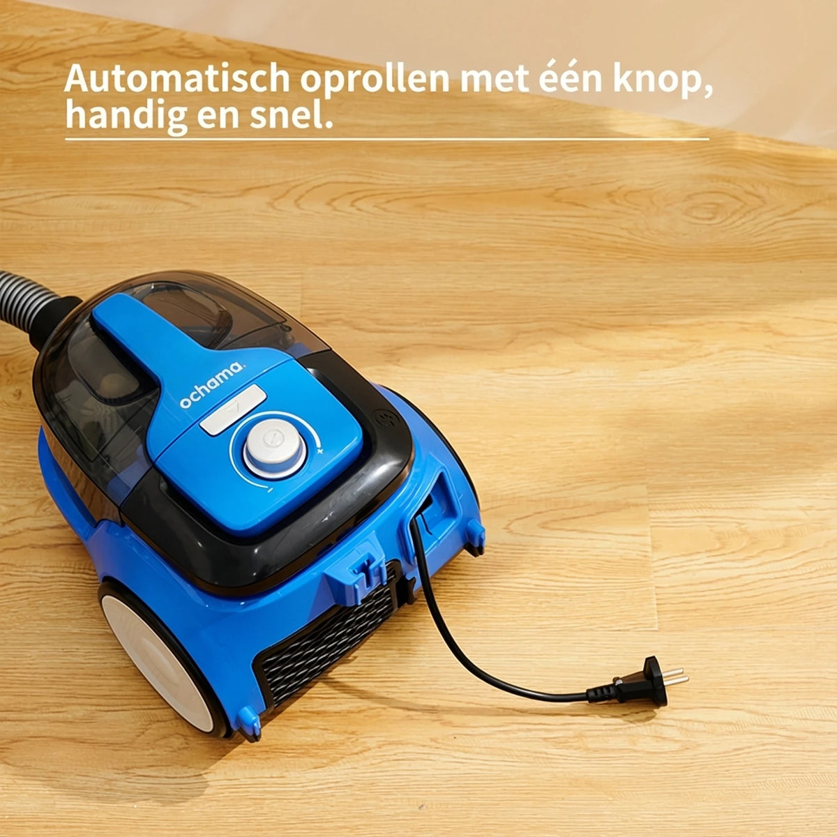 Ochama Multifunktions-Staubsauger mit Kabel 800 W – 17,5 kPa – 1,1 l – Automatische Kabelaufwicklung – Waschbarer Filter