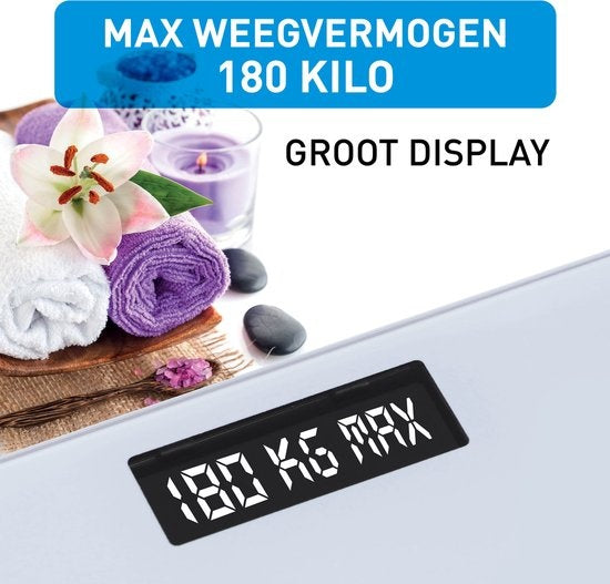 Grundig Personenwaage - Digitale Waage - 50 Gr Genauigkeit - bis zu 180 KG