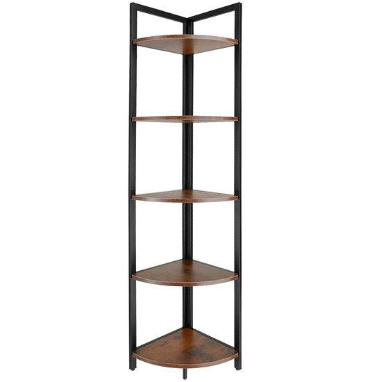 tectake - Eckschrank Castlebar 30x30x150cm - dunkelbraun - 404771
