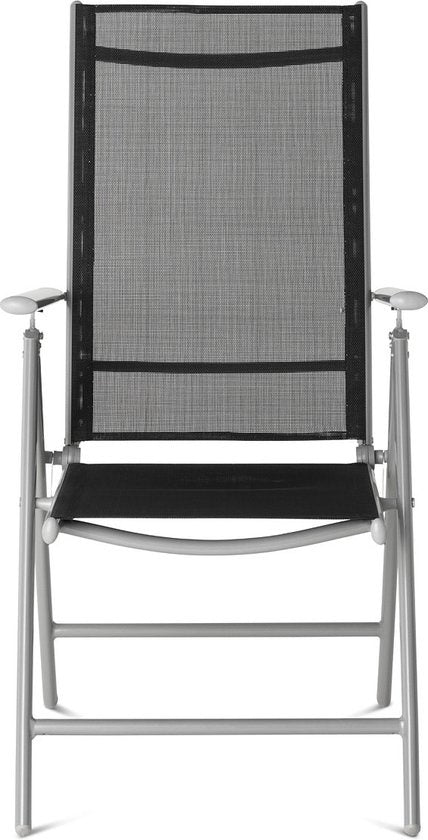 909 Outdoor - Gartenstühle - 2er Set - verstellbare Rückenlehne - klappbar - Sitzstühle - Aluminium und Textil - 69 x 56 x 106 cm