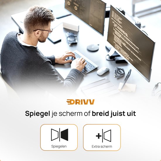 Drivv. Premium HDMI Kabel 2.1 - Ultra HD High Speed 8K - HDMI auf HDMI - Geeignet für Xbox Serie X & PS5 - 3 Meter - Orange