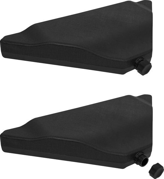 VONROC Premium Sonnenschirmkacheln - dreieckig - befüllbar - für ein Gesamtgewicht von ±80 kg. - geeignet für schwimmende Sonnenschirme mit Kreuzfuß 50x50cm - Satz mit 4 Stück