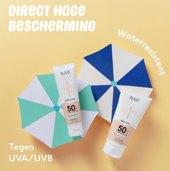 Naïf – Mineralisches Sonnenschutzspray – Baby & Kinder – LSF 50 – Mit Duftstoffen – UVA/UVB-Schutz – 100 ml