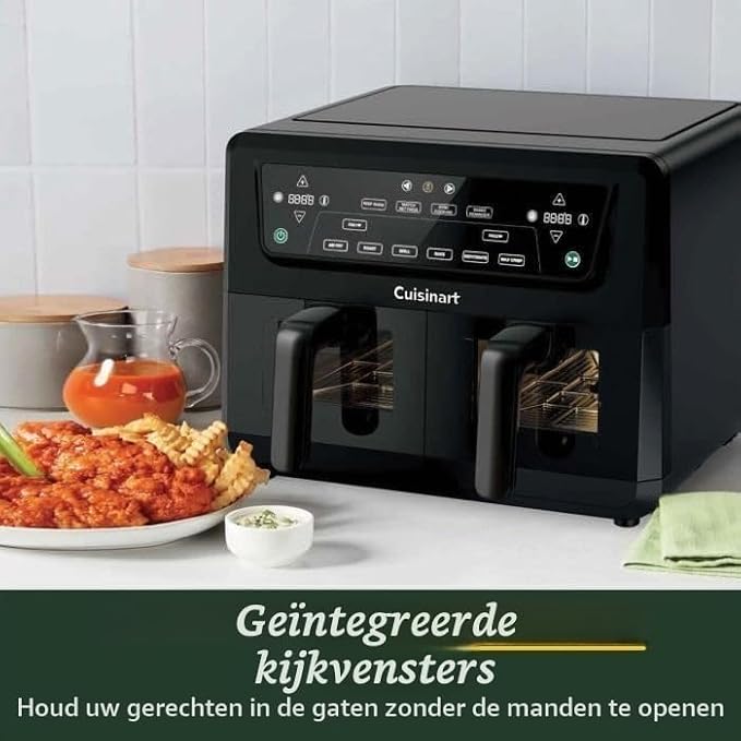 Cuisinart XXL Airfryer 10,4 l – Doppelte Schublade 2 x 5,2 l – 2400 W – PFAS-frei