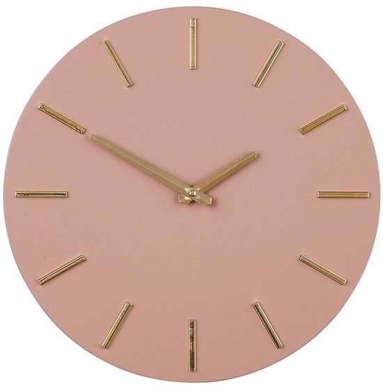 Mica Decorations Brixen Wanduhr – Ø 36 cm – Rosa