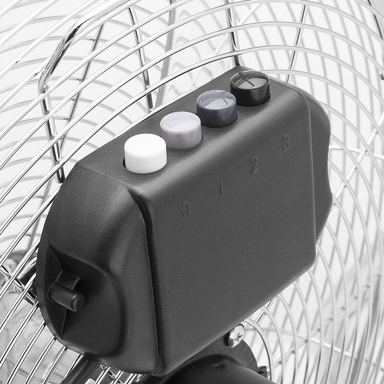 Bodenventilator 40 cm - 3 Geschwindigkeiten - Kastenventilator - 130° schwenkbar - Metall - Tristar VE-5936
