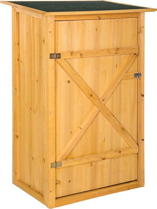tectake - Gartenschrank Taman aus Holz - mit Flachdach - Maße 75 x 56 x 118 cm - 404565