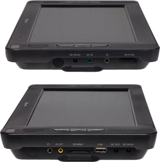 Denver Tragbarer DVD-Player für das Auto - 10 Zoll - 2 Bildschirme - inkl. Kopfstützenhalterung - mit USB