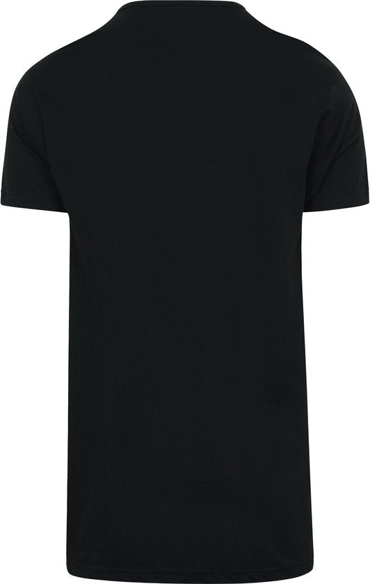 Alan Red T-Shirt Vermont – extra lang – V-Ausschnitt – schwarz