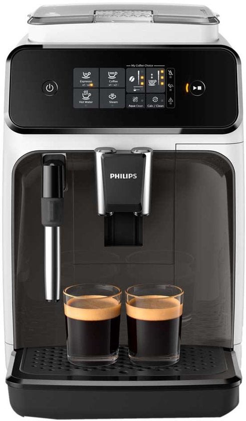 Philips 1200 Serie – EP1223/00 – Vollautomatische Espressomaschine – Vollautomatische Kaffeemaschine – 15 bar – Weiß