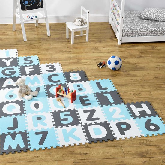 Kinder Puzzle Matte - Noah - 36-teilig - Bestehend aus Buchstaben & Zahlen