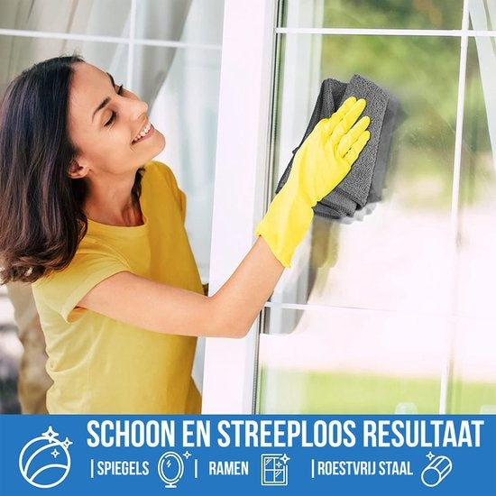Strex Microvezeldoekjes - 12 Stuks 30 x 30 cm - Wasbaar - Schoonmaakdoekjes - Schoonmaak / Auto