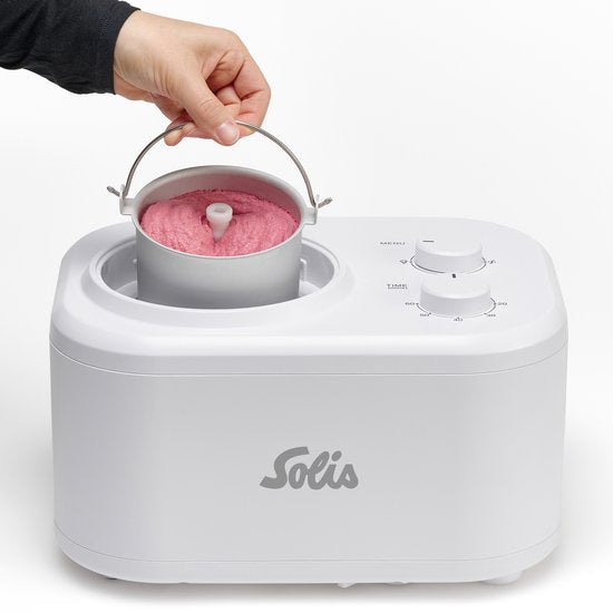 Solis Gelatissima Eismaschine - Einfache Bedienung - Kühlfunktion - Mit abnehmbarem Eiskübel - 1 Liter